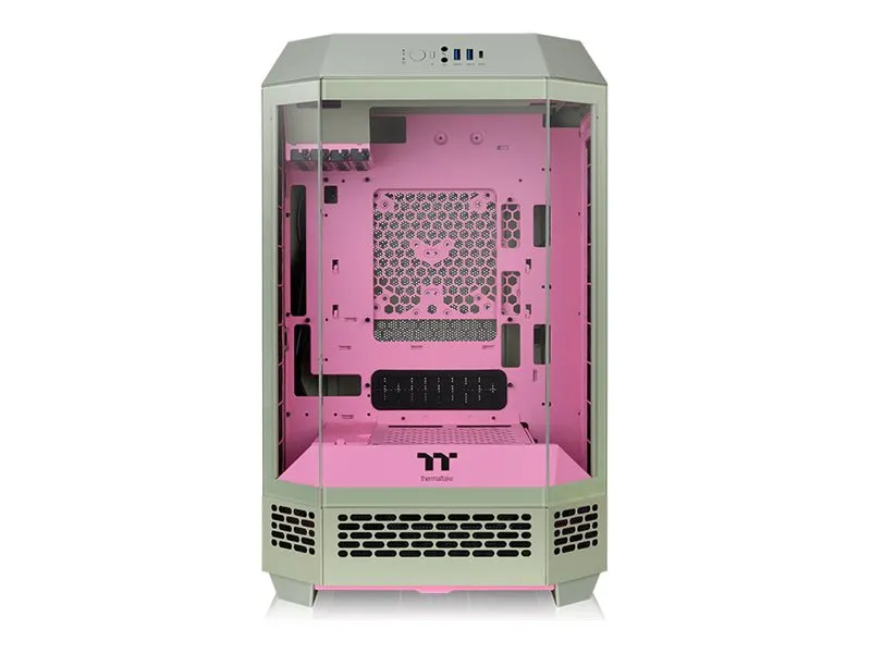 Thermaltake The Tower 300 - Mikrotårn - mini ITX / micro ATX - sidepanel med vindu (herdet glass) - ingen strømforsyning (PS/2) - matcha plum - USB/lyd