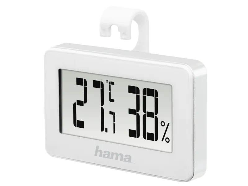 Hama 00186363, Hvit, Inne hygrometer, Inne Termometer, 20 - 95%, -10 - 50 °C, F, °C, Batteri