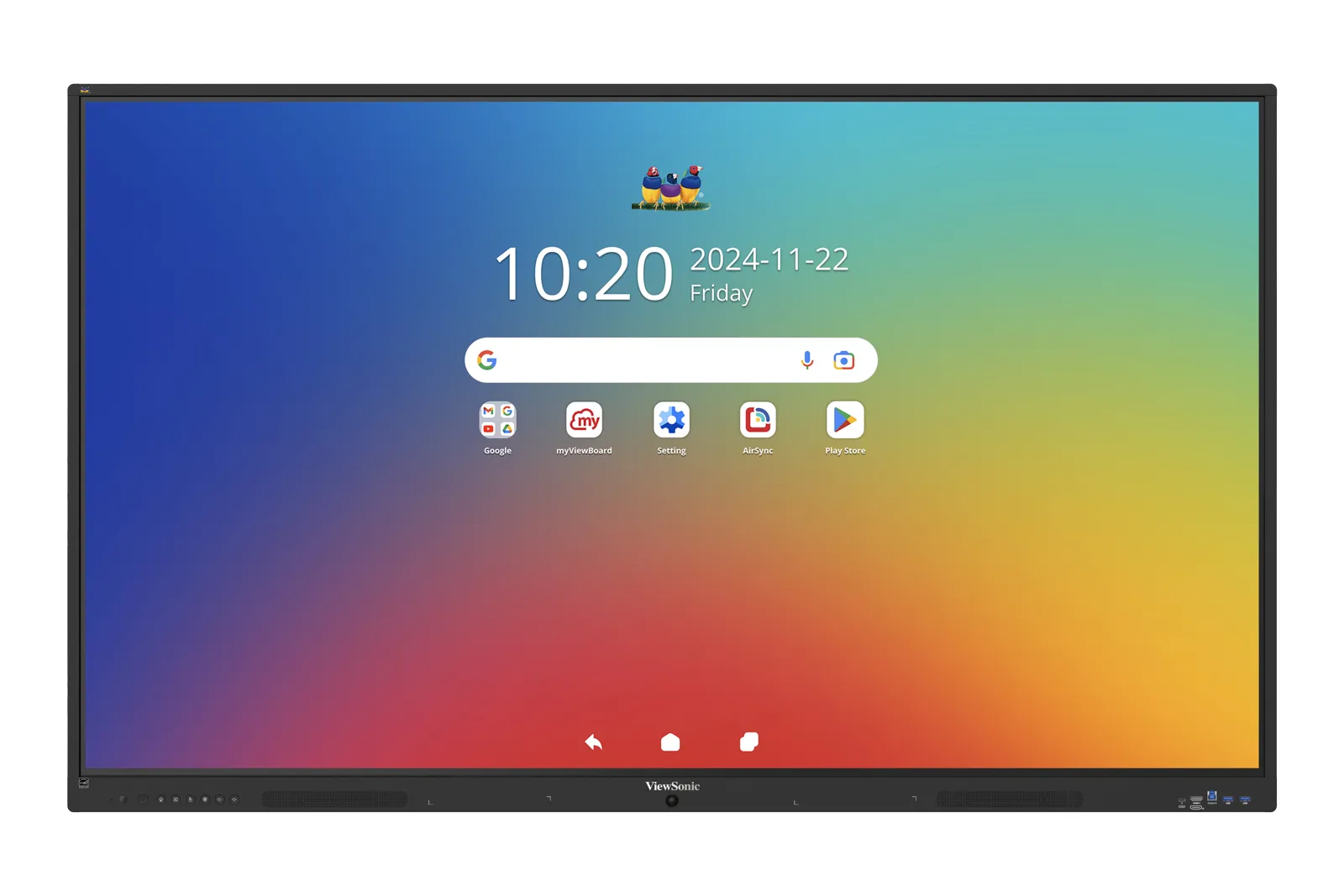 Viewsonic IFP 65IN 4K ANDROID 16 EDLA 64, 165,1 cm (65), 450 cd/m², 1,07 milliarder farger, 3840 x 2160 piksler, TFT-LCD, Direct-LED