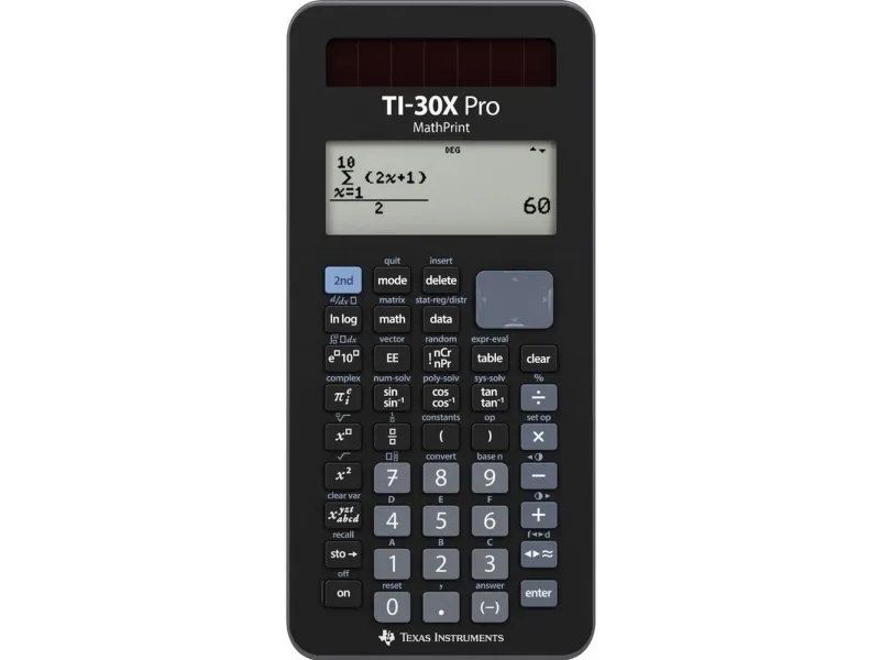 Texas Instruments TI-30X Pro MathPrint™ vitenskapelig kalkulator svart