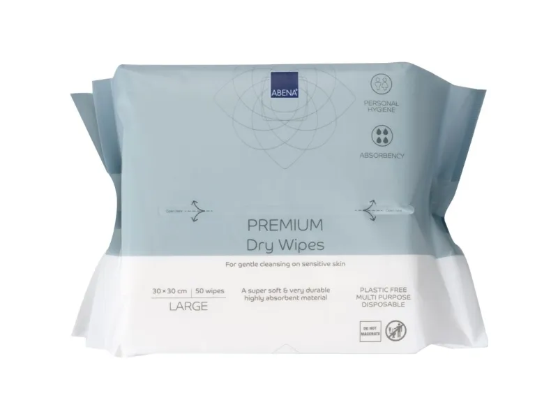 Vaskeklut tørr ABENA PREMIUM Z-fold 30x30 cm hvit renromsprodusert - (12 stk.)