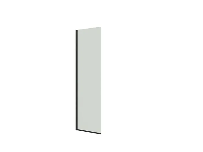 Dansani D71-03 fast væg 197,5 x 67-69 cm sort/klart glas
