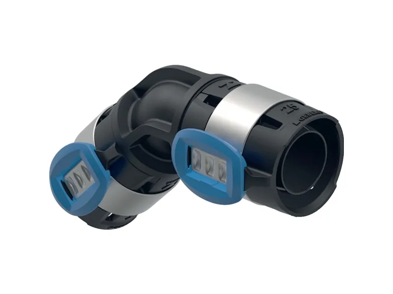 Geberit flowfit bøjning 45° PPSU 20mm sort
