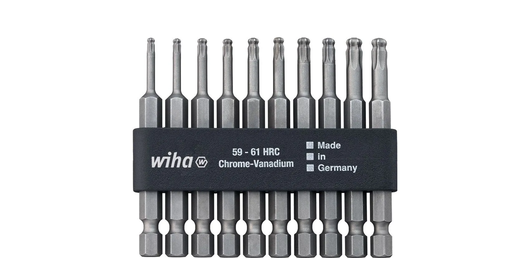 Wiha 32804, 10 stykker, Torx, T10, T15, T20, T25, T30, 70 mm, 188 g