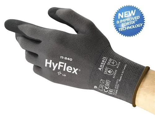 Monteringshanske HyFlex 11-840 svart/grå 8