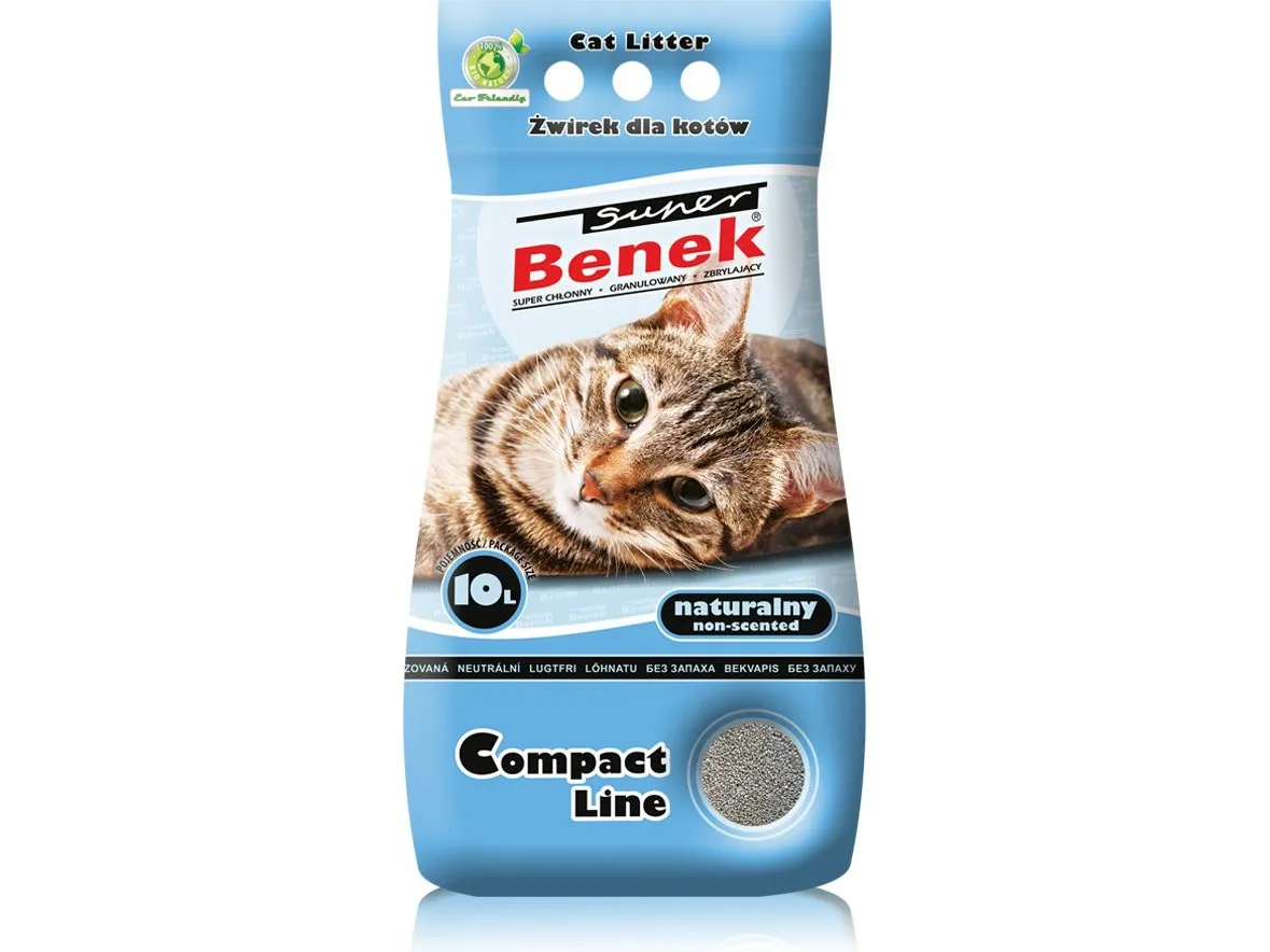 Certech Super Benek Compact Natural - Klumpende kattegrus 10 l