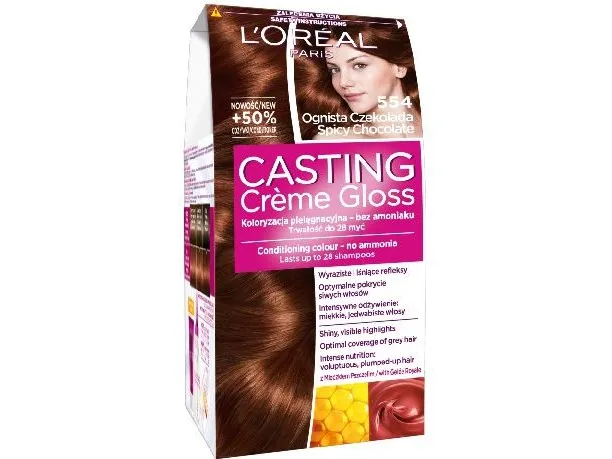 L'Oreal Casting Creme Gloss Hair Color 554 Fiery Chocolate