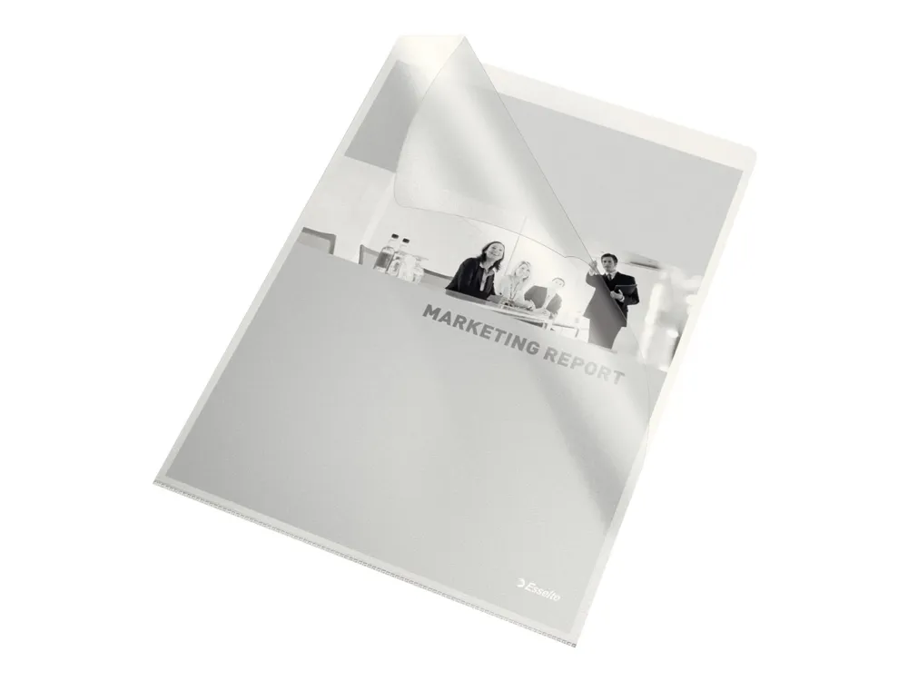 Esselte Standard Plus - L-formet mappe - for A4 (210 x 297 mm) - kapasitet: 40 ark - gjennomsiktig
