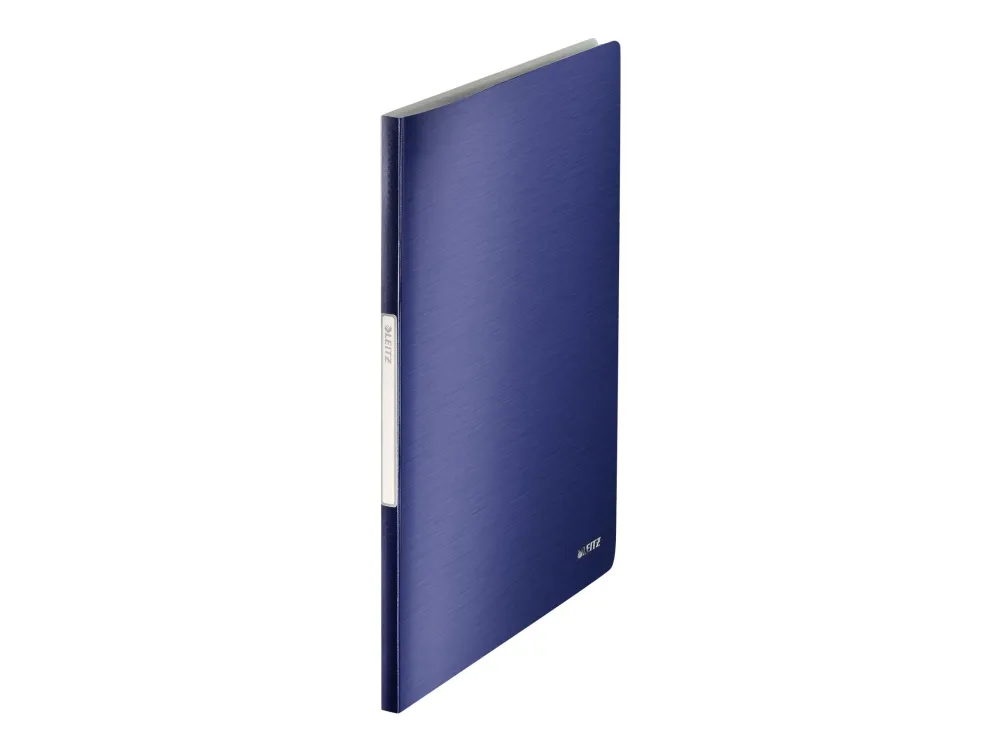 LEITZ Sichtbuch Style, A4, PP, mit 20 Sh?llen, titanium-blau ge?rstete Oberfl?che, mit fest eingebundenenen, dokumenten - 1 Piece (3958-00-69)