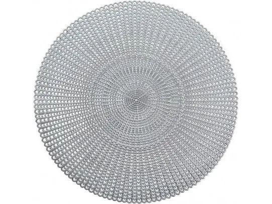Beskyttelsesmatte/serviettmåtte sølvfarget, Ø 41 cm, ZELLER