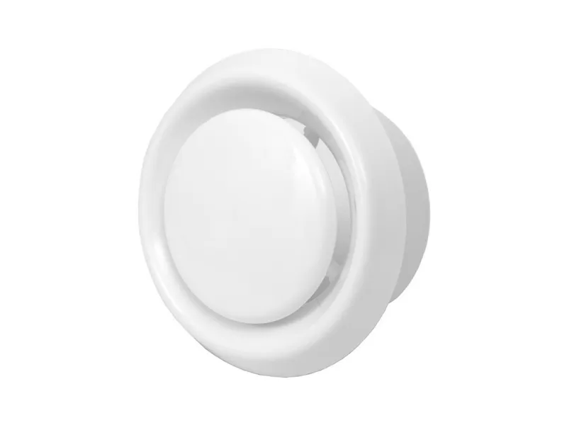 Europlast diffusor allround i plast, D100, hvit