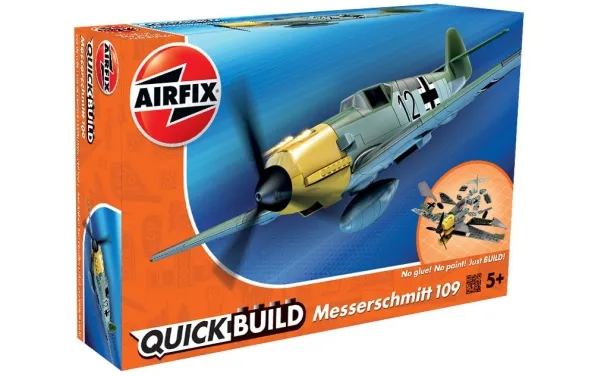 Airfix J6001, Flymodell med fastvinge, Monteringssett, Messerschmitt Bf109e, Alle kjønn, Plast, 36 stykker