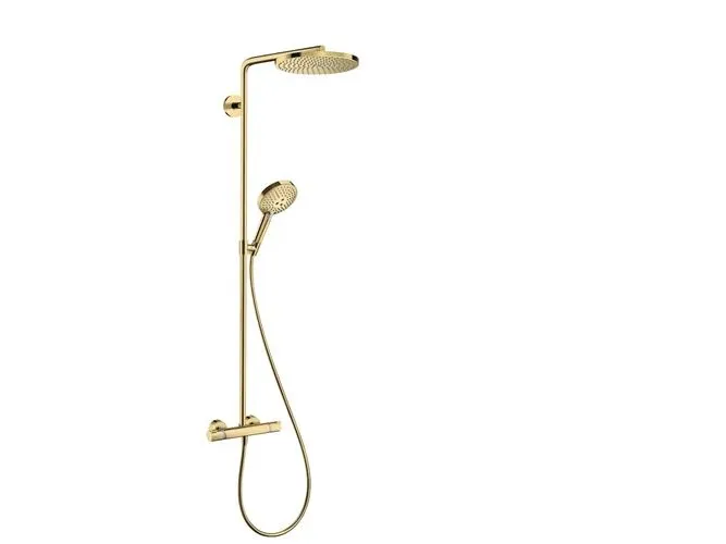 hansGrohe Raindance Select S Showerpipe PowderRain guld-optik