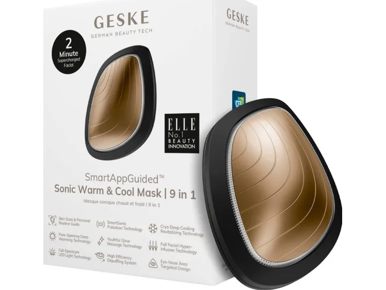 Cool & Warm 9in1 Geske sonisk ansiktsmassasjeapparat med app (grå)