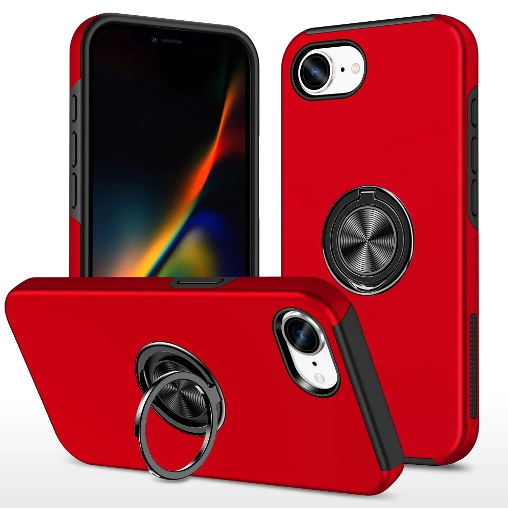 For iPhone 17e / 16e Hybrid-deksel med Fingerring