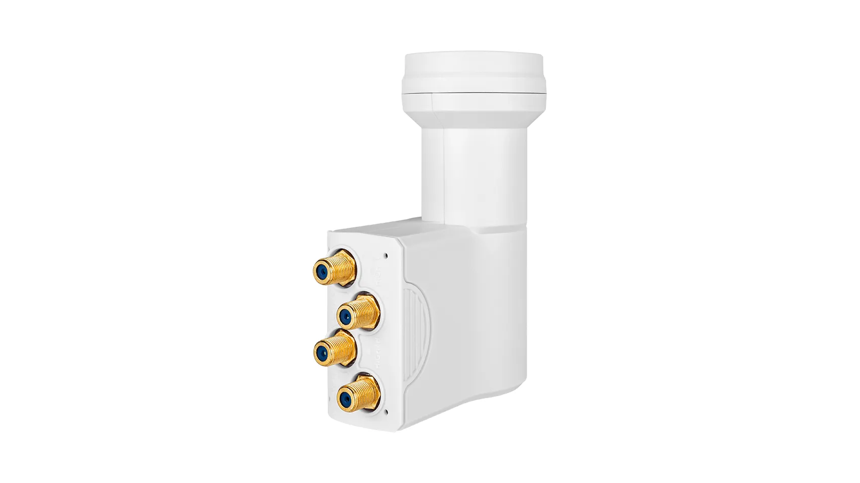 Megasat 401098, Quattro LNB, 10,7 - 12,75 GHz, 60 dB, 0,1 dB, Hvit, F