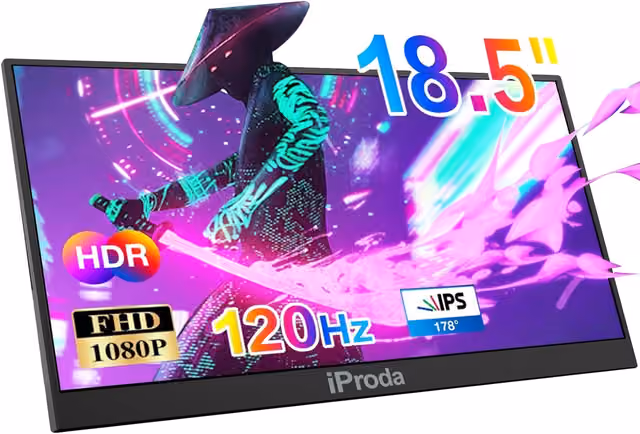 NÖRDIC USB-C & HDMI Bærbar LED-skjerm 18,5"" 1920x1080p 60Hz