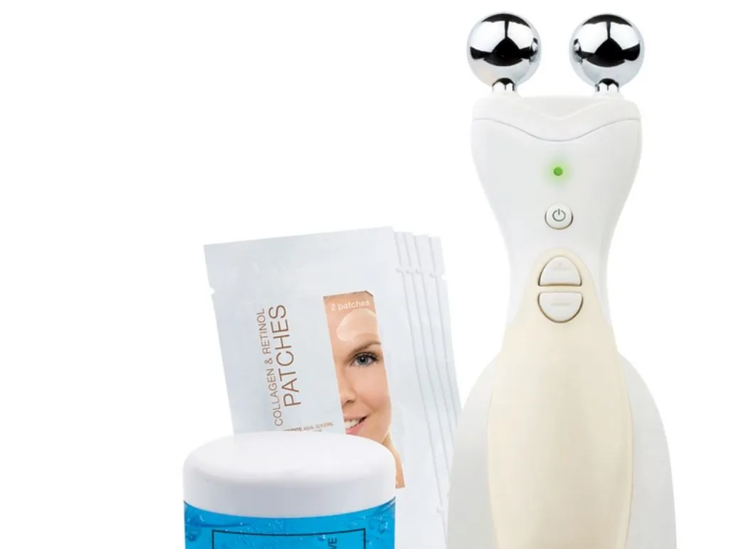 Rio FALI, Skin faradic/iontophoresis therapy, Beige, Hvit, 10 min, Chin, Crow''s feet, Panne, Nasolabial, Under øynene, Overleppe, Batteri, PP3