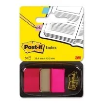 Post-it Index 680-21 - Indeksflagg med dispenser - 25.4 x 43.1 mm - 50 ark - skarp rosa