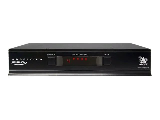 AdderView 4PRO DisplayPort - KVM / lydsvitsj - 4 x KVM/lyd - 1 lokalbruker - stasjonær