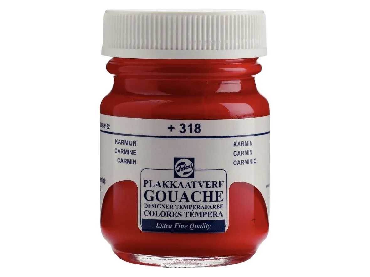 Talens gouache Extra Fine 318 karmin 1 flaske