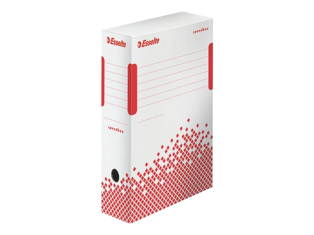 Esselte Speedbox - Boksfil - bokryggbredde: 100 mm - for A4 (210 x 297 mm), Folio (216 x 330 mm) - hvit