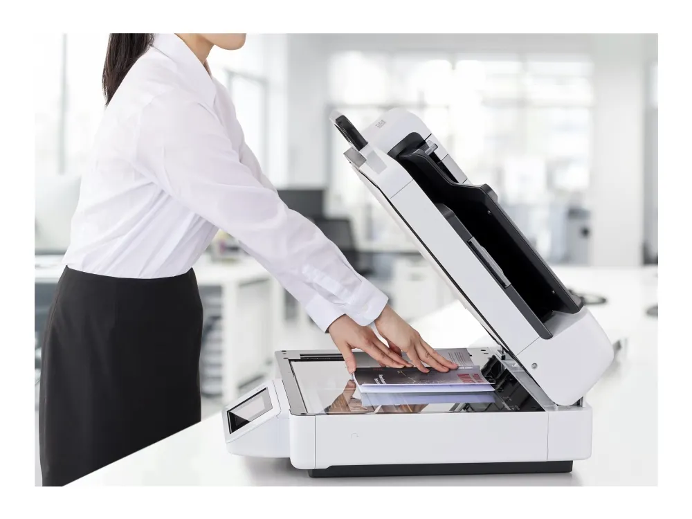 Epson WorkForce DS-71000WN - Dokumentskanner - Dupleks - A3 - 600 dpi x 600 dpi - inntil 70 spm (mono) / inntil 70 spm (farge) - ADF (150 ark) - inntil 11200 skann pr. dag - USB 3.2 Gen 1x1, Gigabit LAN, USB, Wi-Fi(ac)