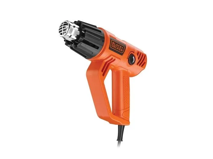 Black & Decker KX2001-QS, Varmluftspistol, Pistolhåndtak, Sort, Oransje, 500 l/min, 600 °C, AC