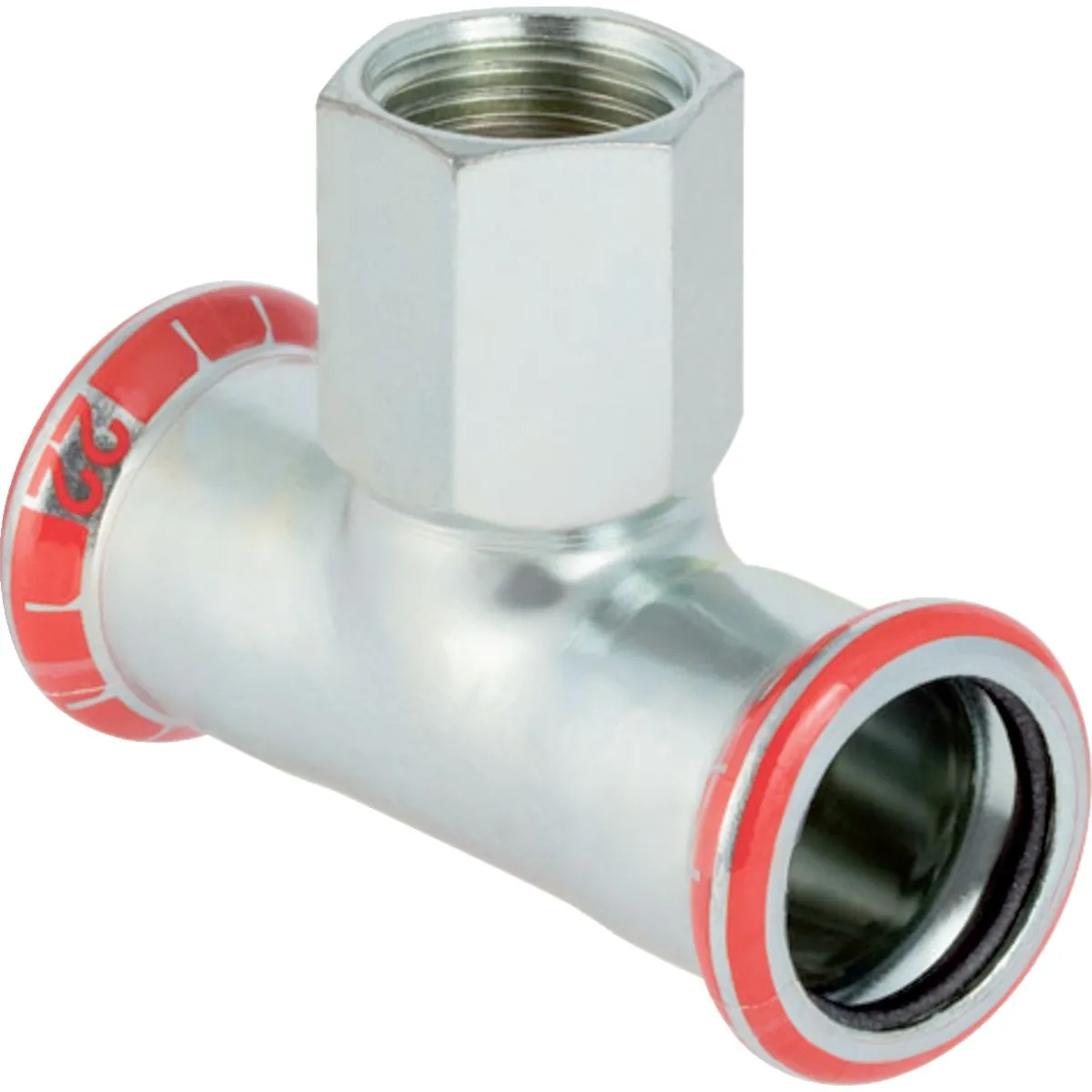 GEBERIT Tee FZ 42-1-42mm muffe/muffe mapress elforzinket