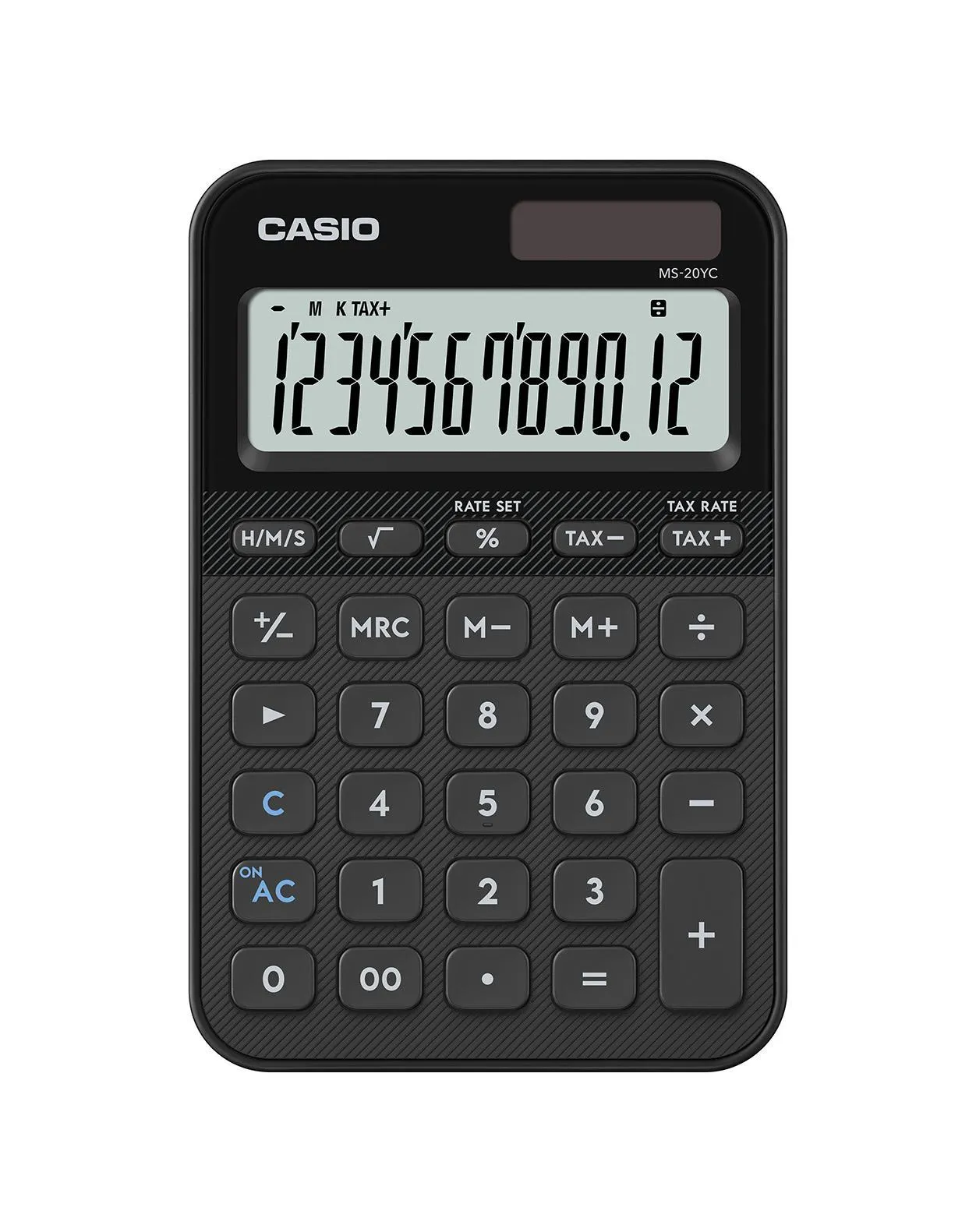 Casio MS-20YC, Desktop, Grunnleggende, Batteri/Solcelle, Svart