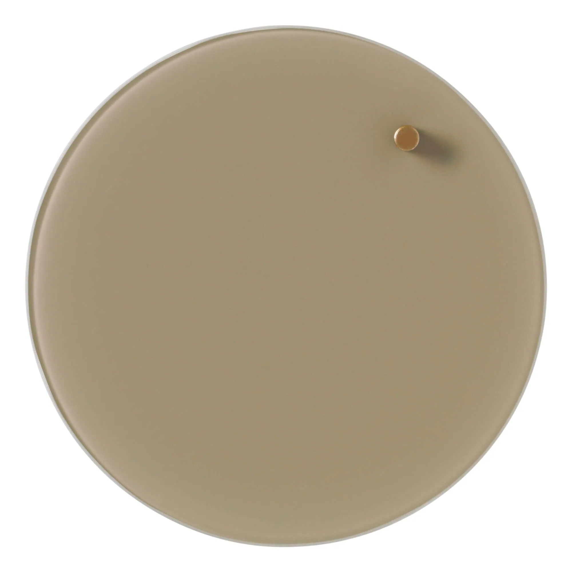 Magnetisk NAGA glastavle cirkel Ø25 cm beige