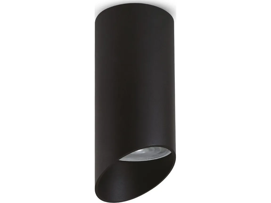 Maclean innfelt/overflatemontert armatur / spot, rund, aluminium, GU10, 55x130 mm, svart MCE360 B