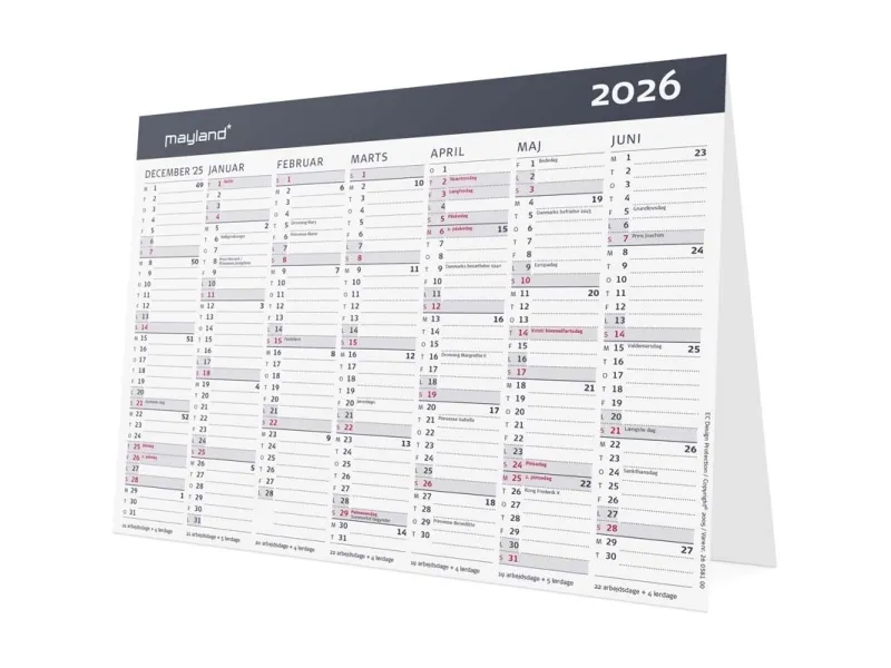 Kontor-bordkalender Moderne A5 2026