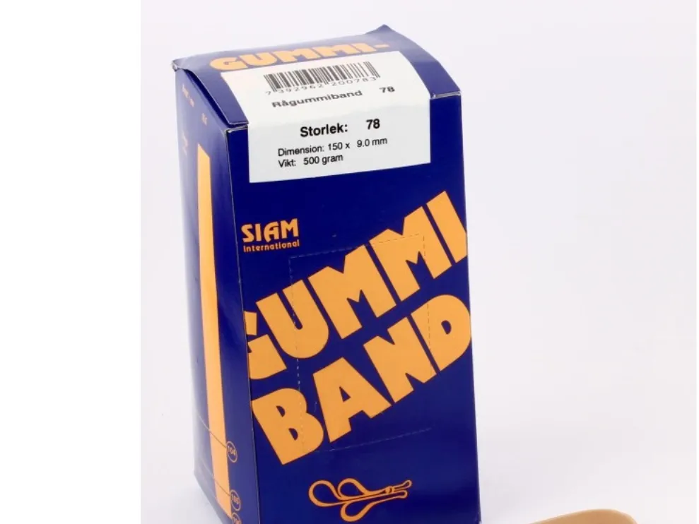 Gummibånd nr. 78 150x9,5mm natur (500g)