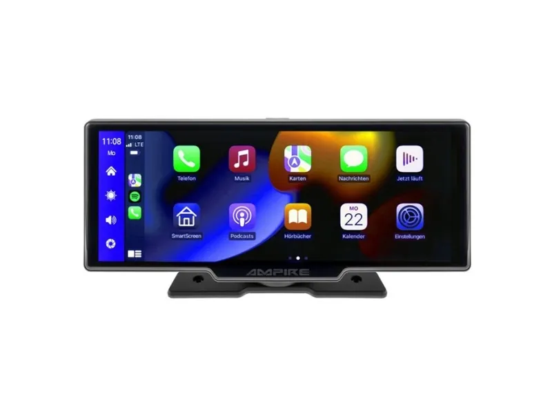 Ampire 10 Skærm med CarPlay Android Auto AHD Dashcam