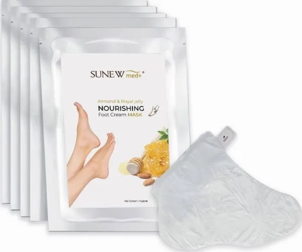 SUNEWMED_Nourishing Foot Cream Mask fuktighetsgivende fotmaske i form av mandelsokker &amp  Royal Jelly
