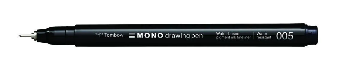Tombow WS-EFL-H-005, Sort, Fint, Sort, Rund, 0,2 mm, 1 stykker