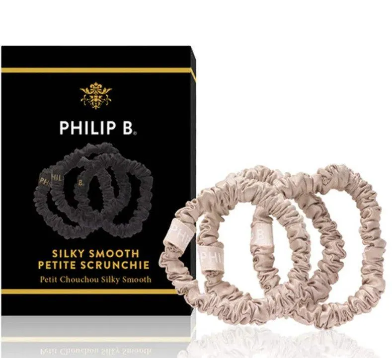 Philip B. - Petite Champagne Scrunchie ( set of three)