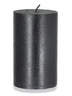 Affek Design Candle RUSTIC METALIC Large paraffin cylinder 7x15cm black