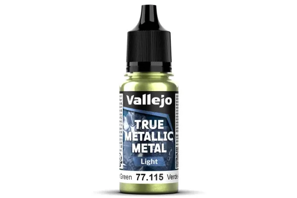 Vallejo 77.115 True Metallic Metal - Light - Amber Green (18 ml)