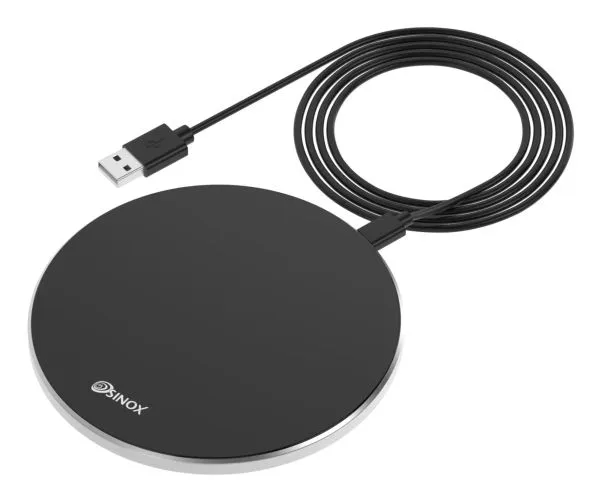 Sinox SXI0812, Innendørs, USB, Trådløs lading, 1 m, Svart