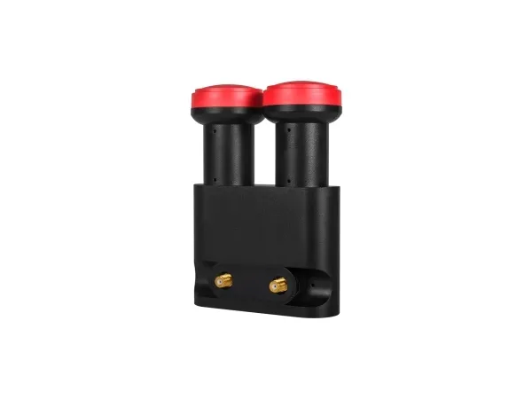 Megasat 0401021, Twin LNB, 10,7 - 12,75 GHz, 60 dB, 0,1 dB, Svart, Rød, F