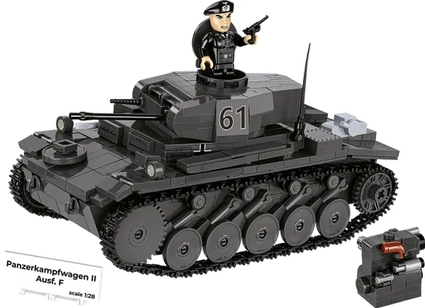 COBI Panzerkampfwagen II Ausf. F, Byggesett, 9 år, 813 stykker