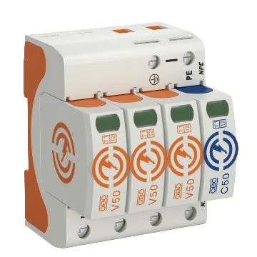Transientbeskyttelse V50 3-polet+NPE, 280V, type 1+2