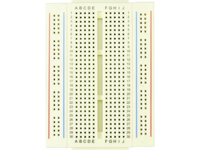 TRU COMPONENTS breadboard, forskjøvne pinner, totalt antall poler: 400, 86.5 x 64.5 x 8.5 mm, 1 stk