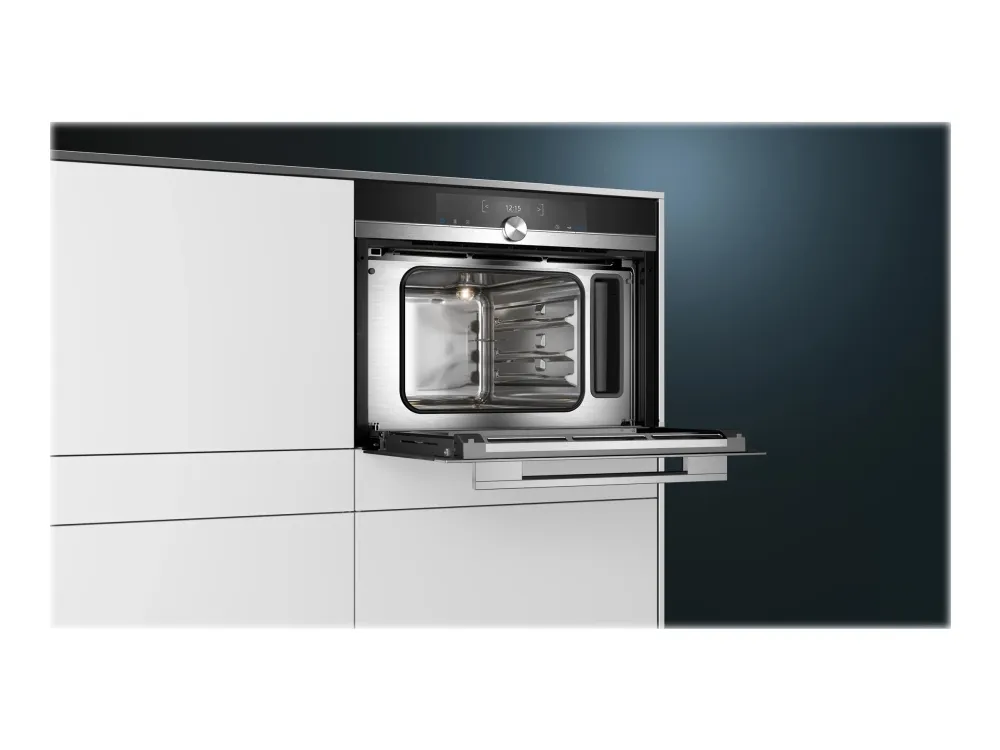 Siemens iQ700 CD634GAS0 - Dampovn - innebygd - fordypning - bredde: 56 cm - dybde: 55 cm - høyde: 45 cm - rustfritt stål