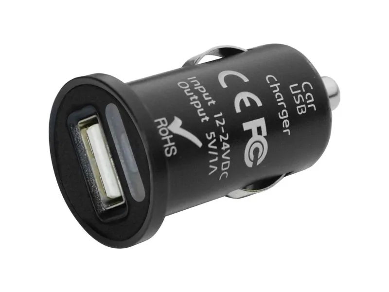 Eufab mini USB-ladeadapter, tillatt belastningsstrøm maks 1 A, passer til universell 12 V til 5 V og 24 V til 5 V