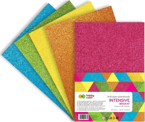 Happy Color glitter skumplate INTENSIVE 20x30 cm, 5 ark