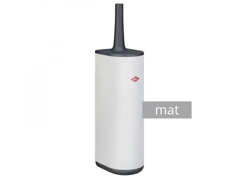 Wesco 315106-74, Toalettbørste og holder, Grå, Hvit, Stål, Plast, Rustfritt stål, Silikon, 135 mm