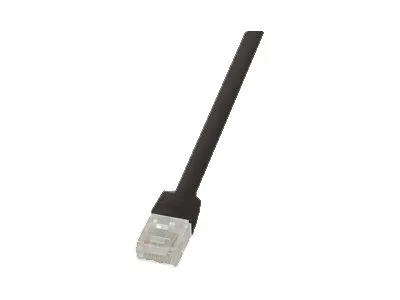 LogiLink SlimLine - Koblingskabel - RJ-45 (hann) til RJ-45 (hann) - 10 m - UTP - CAT 6 - flat - svart